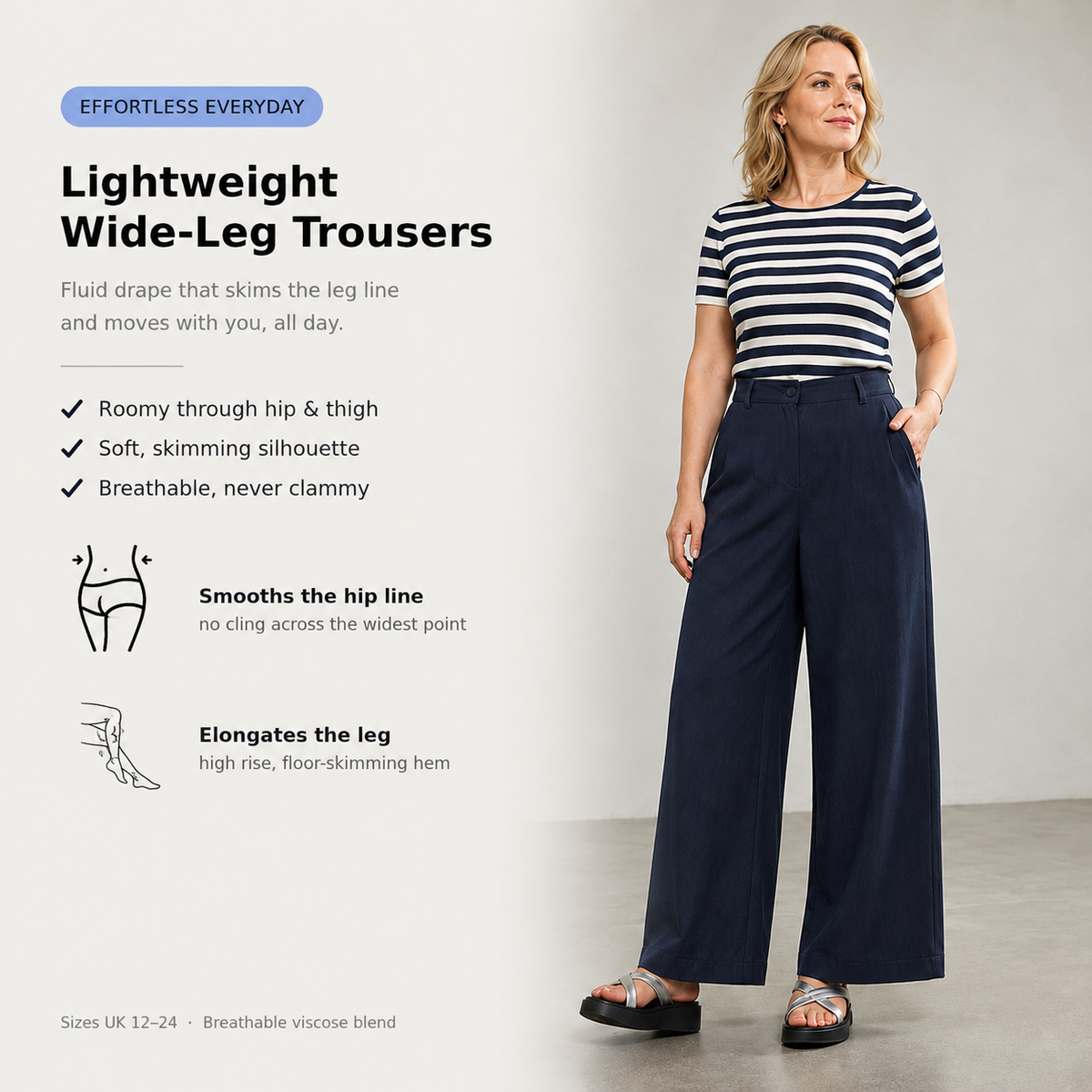 Women’s High-Waisted Wide-Leg Linen Pants – Elegant & Comfortable
