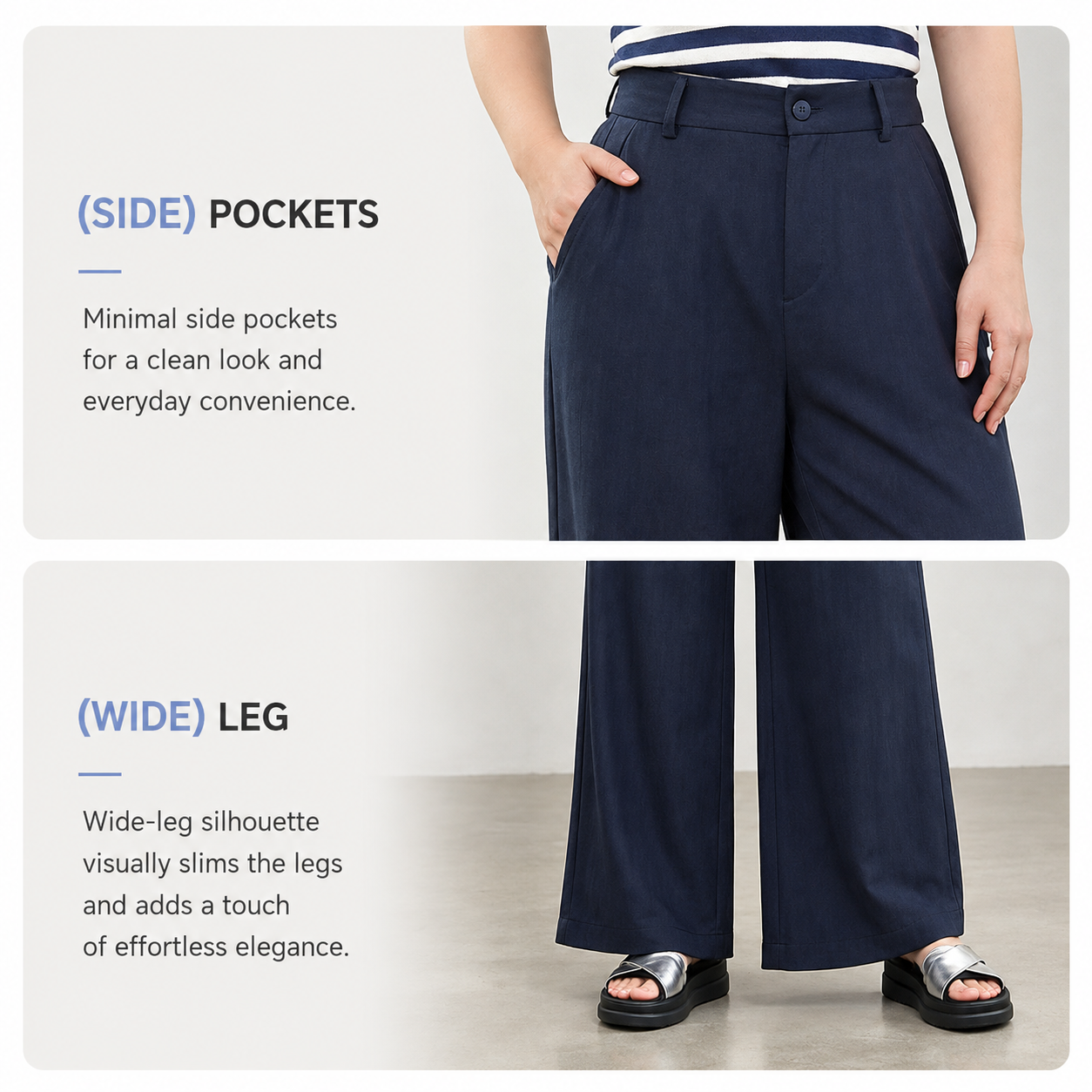 Women’s High-Waisted Wide-Leg Linen Pants – Elegant & Comfortable