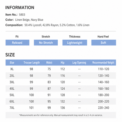 Women’s High-Waisted Wide-Leg Linen Pants – Elegant & Comfortable